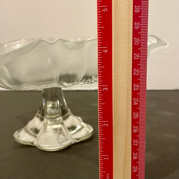VTG Mikasa Crystal Christmas Dish Made in Germany Holiday Footed Pedestal Bowl - Picture 6 of 10